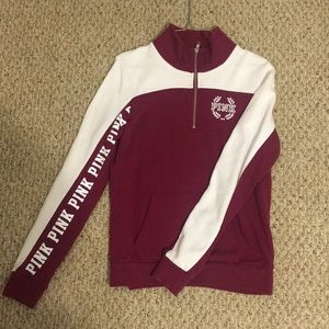 PINK half zip size small